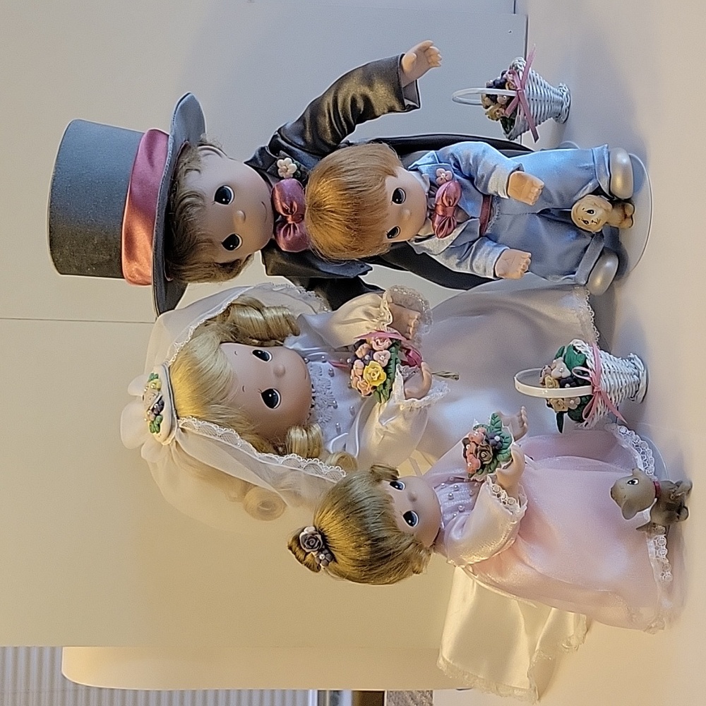 Precious Moments Wedding Party Doll set.  Certificates of Authenticity included.